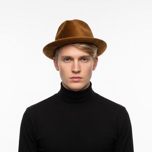 STETSON THE PLAYBOY CANADIAN BEAVER FEDORA HAT BROWN MEN'S 7 1/4